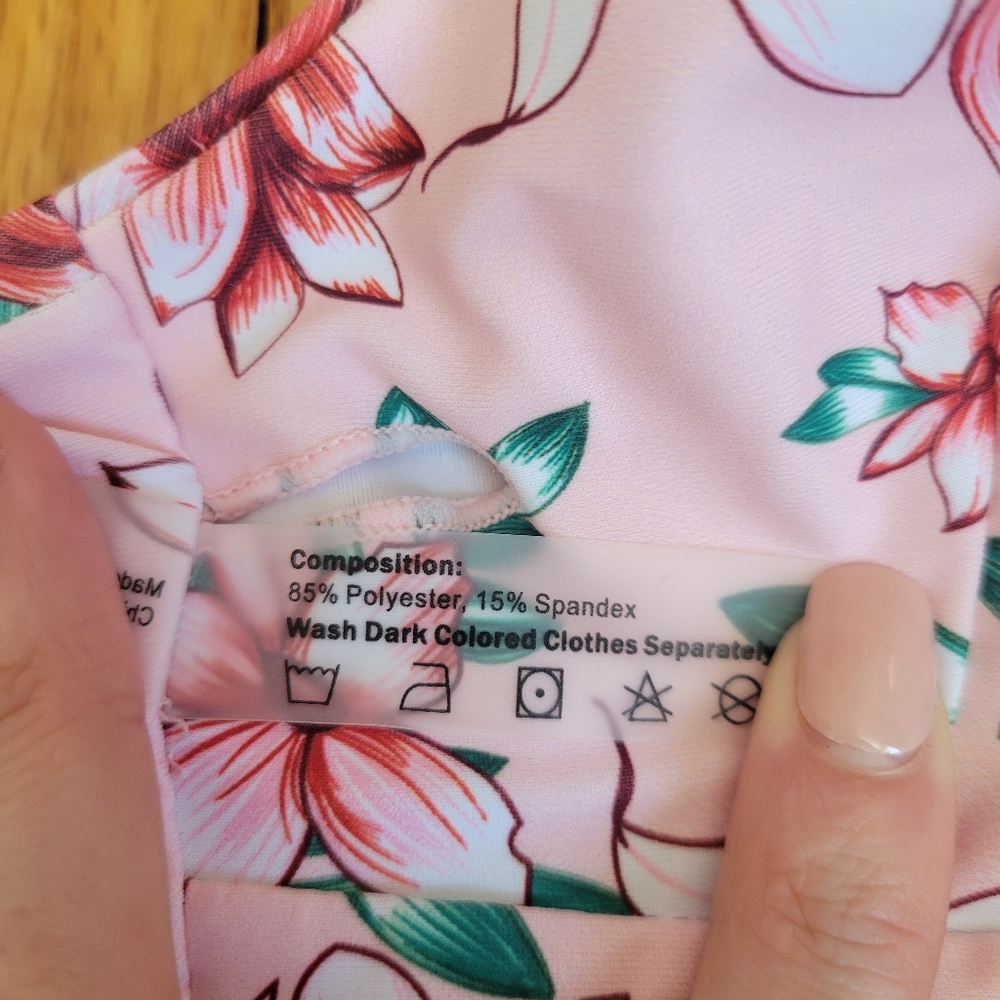 Pink Floral Bikini Top - Picture 4 of 4